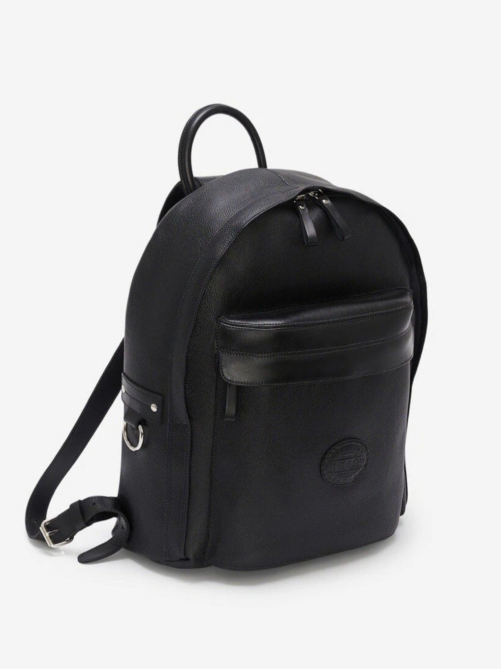 Roots Black Leather Student Tribe XL Backpack - Unisex Everyday Carry City Chic